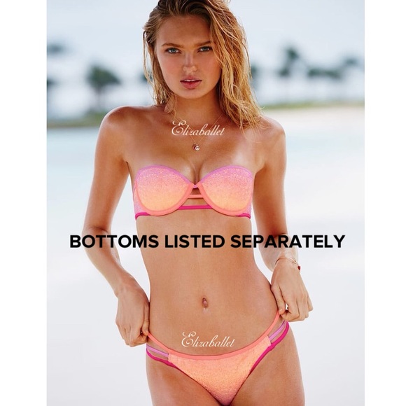 ⚡️NWT Victoria’s Secret Push Up Strappy Ombré Lace Bikini Top 32A - Picture 8 of 9